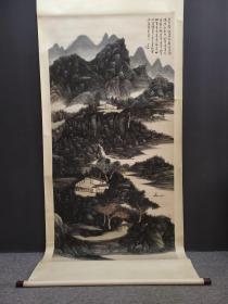 A 黄宾虹 精品纸本8尺山水立轴 画心