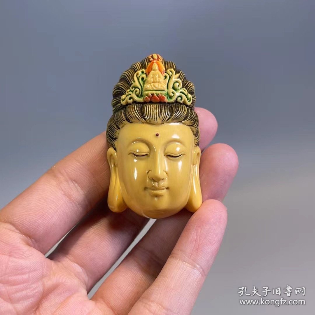老雕“观音”牌子吊坠