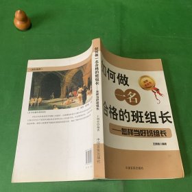 如何做一名合格的班组长：怎样当好班组长【正版内页干净】