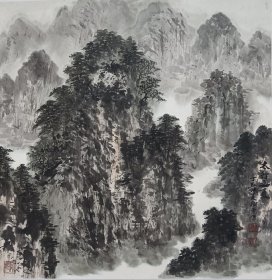 天津美协丁树荣山水画