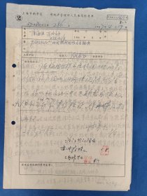 六十年代前后 上海市南区 房地产管理所人民来信经办单 来文者：陈海法、高玲娣。尺寸26*18厘米，2页