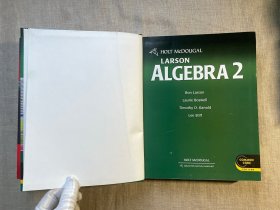 Holt McDougal Larson Algebra 1 & 2 代数教材两本合售 【英文版，精装大16开】馆藏书，裸书4.6公斤重