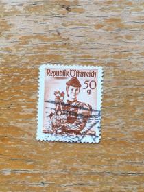奥地利民族服装邮票一枚