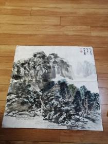 陕西宝鸡著名画家王富民国画山水四尺斗方