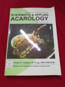 SYSTEMATIC &APPLIED ACAROLOGY Volume 23,Numbers 10-12,pp 1889-2448 2018