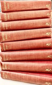 Shakespeare’s Works (全套8卷）依据1632年Folio 业界认可对开权威版 漆布精装 书脊字体烫金 封面图案压花 上口漆红 附肖像英文版 一部舞台剧历史 一位剧作家和他的戏剧 注释 词汇索引 此版相对权威