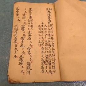 越南清代中医古书手抄本，字体和中国一样，很多丹方药方