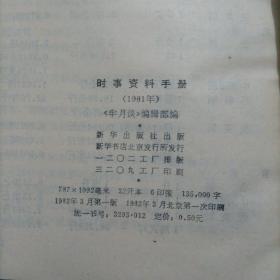 时事资料手册  1981年