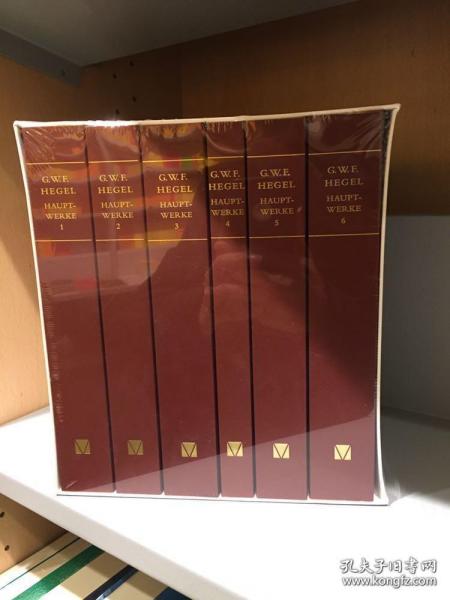 Hegel, Hauptwerke in 6 Bänden (im Schuber), Leinen, Fadenheftung. Grundlinien der Philosophie des Rechts. Enzyklopädie der Philosophischen Wissenschaften im Grundrisse (1830).：迈纳版六卷本文集