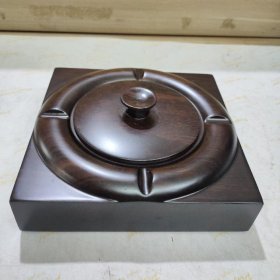 黑檀木精品方形带盖烟灰缸 一个220701117