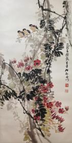 徐龙，戴享来，韩柏村，三人合作作品，花鸟真迹，高清拍摄（8）