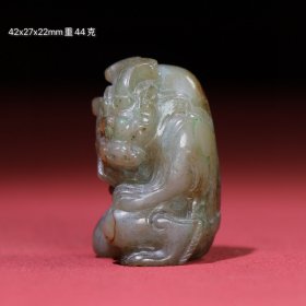 旧藏和田玉玉熊把件