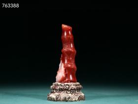 旧藏·寿山石竹节印章摆件。