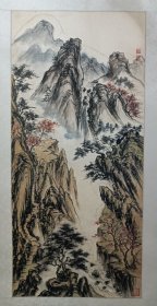 魏寅法 魏寅法 山水画精品 70年代 原装旧裱 镜心 画工不错