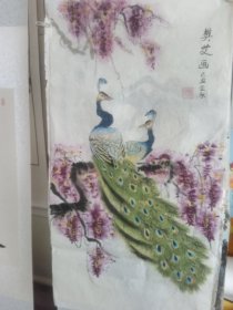 就爱小名头精品，自鉴.收到国画画稿一件，保证纯手绘48*100，