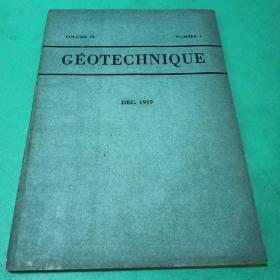 GEOTECHNIQUE 1979年第4期  岩土技术杂志 外文原版期刊