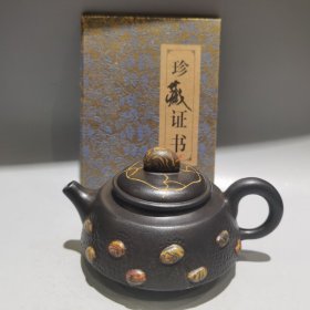 原矿紫泥紫砂壶 品名：雨花石 收藏送礼佳品