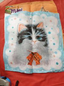7张手绢手帕猫咪