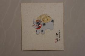 【包手绘】日本回流老画 民国时期和风浮世绘卡纸画（带背板）52