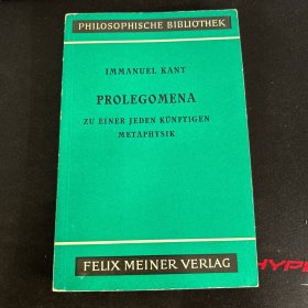 康德《未来形而上学导论》Prolegomena 德文原版