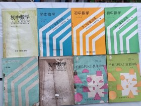 平面几何入门技能训练2册+初中数学入门技能训练6册共8本书合售