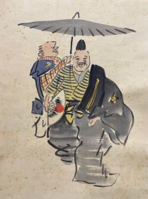 伊势门水，清末民国日本著名画家《人物画》