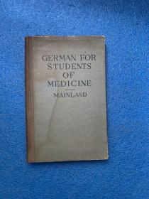 （民国版）German for students of medicine and science（ 布面精装）