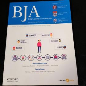 BJA: British Journal of Anaesthesia 医学学术麻醉外科原版外文英文学术论文期刊杂志2015年1月115卷1-154