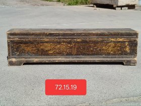 清代，老画盒，通身起鼓起线，全品，尺寸72.15.19