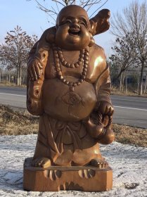 黄杨木佛像，招财纳福，吉祥平安，无修补，全品