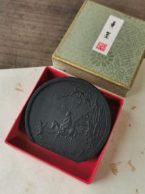 日本宁乐制墨，纪州松烟青墨，磨过，原四丁还有三丁47克，高端实用口粮，298元。