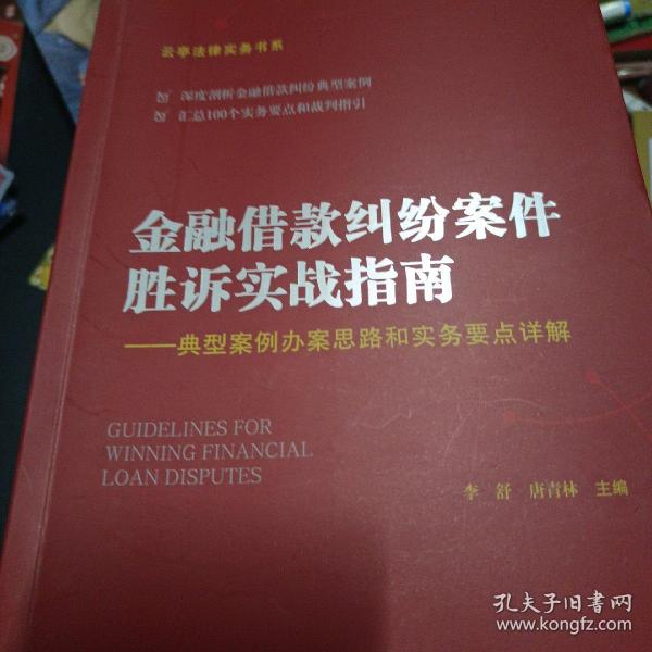 金融借款纠纷案件胜诉实战指南——典型案例办案思路和实务要点详解