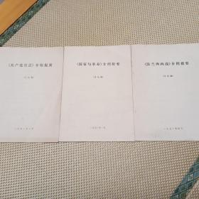 《共产党宣言》《国家与革命》《法兰西内战》介绍提要    3本合售