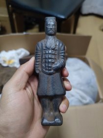 清代铁人，老铁器。村里收的。
