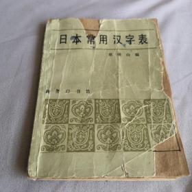 日本常用汉字表    日汉字对照版   1981年一版一印