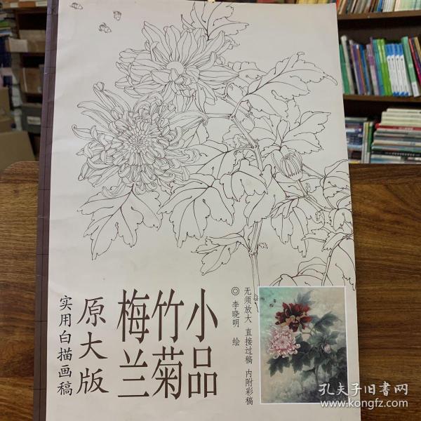 梅兰竹菊小品（实用白描画稿 原大版）