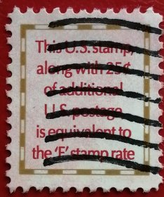 美国邮票 1991年 邮资补充 补资4分 3-2 信销