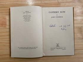 CANNERY ROW BY JOHN STEINBECK(精装）英文原版  1945年