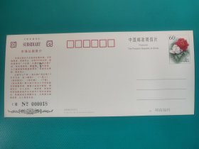 大连东海公园（牡丹邮资片制） （票已作废，仅限收藏）