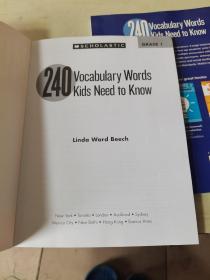 240个孩子必知词汇一年级240VocabularyWordsKidsNeedtoKnow，Grade1 240个孩子必知词汇，Grade 2 （2本合售）