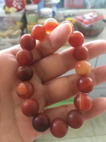 南红磨砂老料缠丝玛瑙手链