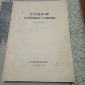 关于辽沈战役中两条军事路线斗争的问题