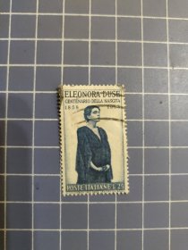 意大利邮票1958年女演员埃利诺拉.杜婵(信销票)