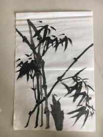 国画 - 宣纸未裱  竹 尺寸：33x 49厘米 品相以图为准