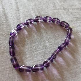 东海紫水晶水晶珠串手链