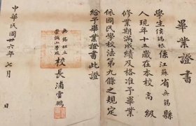 民国小学毕业证
