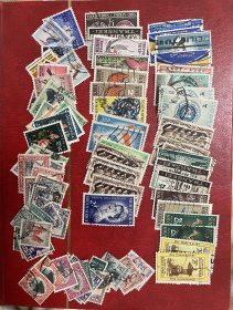 南非与西南非邮票，约85枚，长条票有少量重复，小票无重复（有国名或字体不同）
