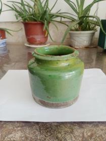 辽金元时期红陶绿釉陶罐