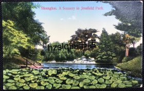 【影像资料】民国上海风光建筑明信片_上海杰斯菲尔德公园内场景，杰斯菲尔德公园即为后来的兆丰公园、中山公园。上海Kingshill出版发行、较为少见