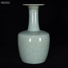 宋汝窑冰裂纹瓶古董收藏品瓷器